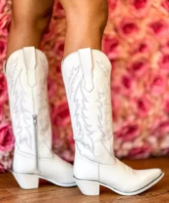 Prachi Leather PREORDER Loretta Boot - White Pre-Orders