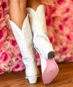 Prachi Leather PREORDER Loretta Boot - White Pre-Orders