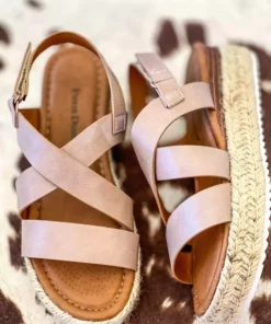 Olem Shoe Corporation Better In Nude Sandal Platform