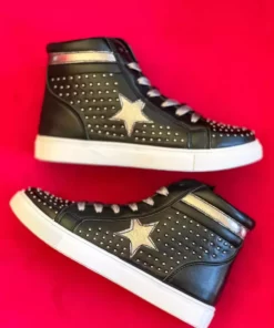 Olem Shoe Corporation Studded Starlight Sneakers - Black