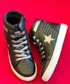 Olem Shoe Corporation Studded Starlight Sneakers - Black