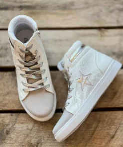 Olem Shoe Corporation Falling Over The Silver Star Hi-Top Sneakers