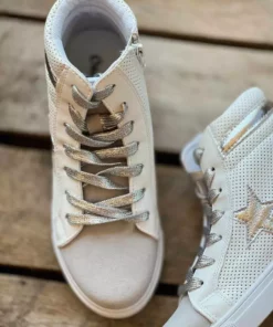 Olem Shoe Corporation Falling Over The Silver Star Hi-Top Sneakers