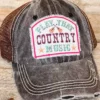 Southern Grace New Arrivals Play That Country Music Distressed Brown Mesh Hat