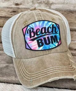 Southern Grace Beach Bum Light Brown Distressed Hat
