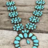 Southern Grace New Arrivals Forever And Ever Turquoise Flower Squash Blossom Necklace