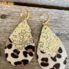 Southern Grace Gold And Leopard Teardrop Earrings New Arrivals