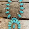 Southern Grace Calamity Jane Turquoise Squash Blossom Necklace