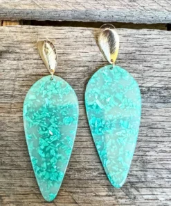 Southern Grace Mermaid Sparkle Tear Drop Earrings