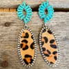 Southern Grace Dangly Oval Turquoise Earrings New Arrivals
