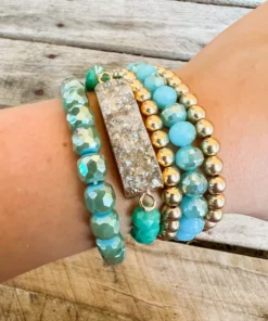 Southern Grace New Arrivals Crystal Mixed Beads Bracelet Set
