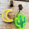 Southern Custom Designs Moon And Cactus Freshie Vent Clips