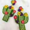 Treasure Jewels, Inc. Prickle Me Cactus Flower Beaded Earrings