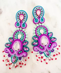 Treasure Jewels, Inc. New Arrivals These Are My Purple And Turquoise Beaded Earrings