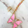Treasure Jewels, Inc. Precious Two Toned Pink Butterfly Necklace New Arrivals