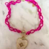 Treasure Jewels, Inc. Blinging Heart Pink Necklace