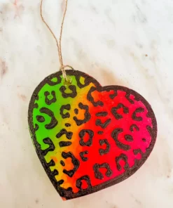 Southern Custom Designs Electric Leopard Heart Freshie