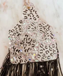 Southern Custom Designs New Arrivals Silver And Leopard Fringe Freshie