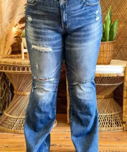 Special A High Rise Boot Cut Jeans - Medium Dark