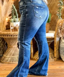 Special A High Rise Boot Cut Jeans - Medium Dark