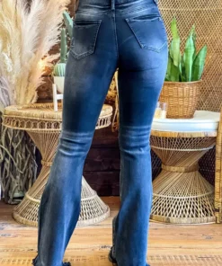 Special A Summer Fever Collection Mid Rise Boot Cut Distressed Jeans - Vintage Black