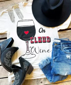 Rowdy Crowd Clothing On Cloud Wine T-shirt New Arrivals
