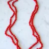 Your Fashion Wholesale Crystal Beaded Necklace - Bright Red Accessories