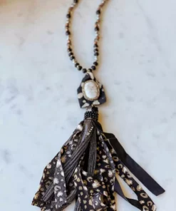 Your Fashion Wholesale Cow Hide Tassel Necklace - Black Accessories