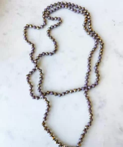 Your Fashion Wholesale Accessories Crystal Beaded Necklace In Purple