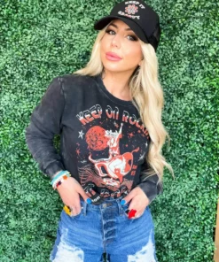 Country Deep New Arrivals Keep On Rockin Me Cropped Crew Sweatshirt