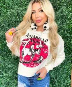 Country Deep Amarillo By Mornin Cropped Hoodie