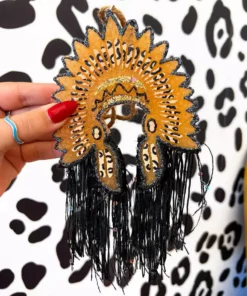 Southern Custom Designs New Arrivals Leopard Headdress Fringe Freshie