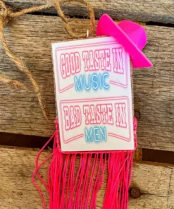Southern Custom Designs Good Taste In Music Bad Taste In Men Cowgirl Hat Freshie