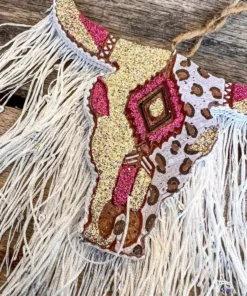 Southern Custom Designs Leopard Pink Steer Fringe Freshie New Arrivals