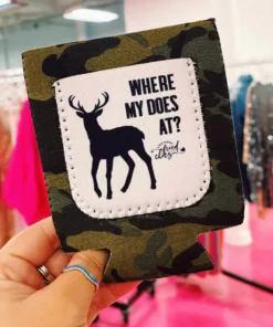 Luxe Apparel Where My Does At Koozie