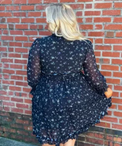 Southern Fried Chics Sale! Popping Lavender Dress - Black