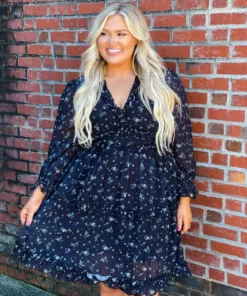 Southern Fried Chics Sale! Popping Lavender Dress - Black