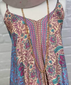 Fashion Fuse Print Tie-Back Maxi Dress - Pink Clothing