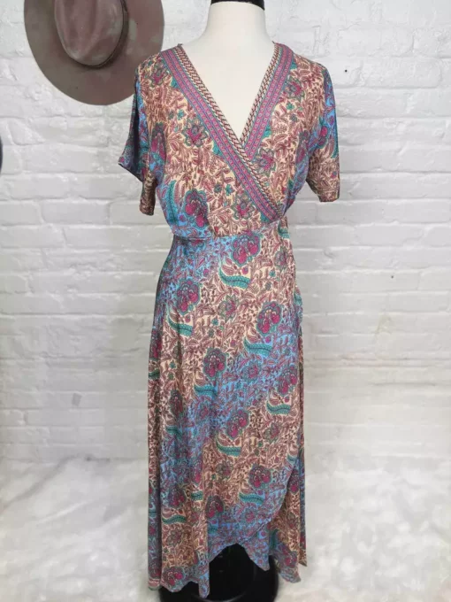 Fashion Fuse Print Wrap Dress - Pink Sale!