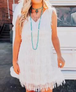 D & J Industries Promise Forever Dress - White