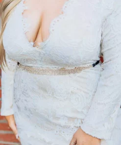 Luxe Apparel Rhinestone Crowning Moment Belt - Black Ribbon With Gold Sale!