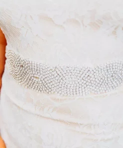 Luxe Apparel Bridal Rhinestone Crowning Moment Belt X3 - Pure Ribbon With Silver