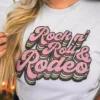 Bling-A-Gogo Rock N Roll And Rodeo Tee - Silver