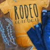 4B Custom Designs LLC Clothing Rodeo Cowboy Tee - Mustard