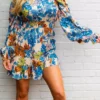 D & J Industies Co., LTD. PREORDER All Squared Away Dress - Navy Floral Pre-Orders