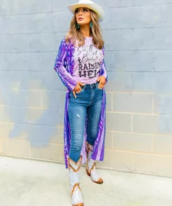 Dongguan Haohoo Clothing CO., Ltd PREORDER The Royal Sequin Duster In Purple