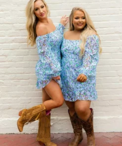 D & J Industies Co., LTD. All Squared Away Dress - Lavender Floral