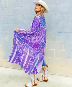 Dongguan Haohoo Clothing CO., Ltd PREORDER The Royal Sequin Duster In Purple