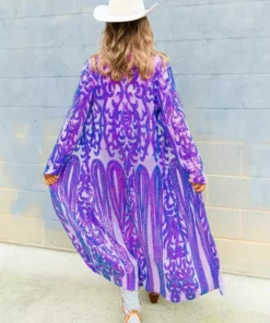 Dongguan Haohoo Clothing CO., Ltd PREORDER The Royal Sequin Duster In Purple