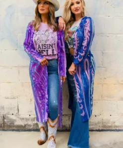 Dongguan Haohoo Clothing CO., Ltd PREORDER The Royal Sequin Duster In Purple